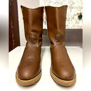 Red Wing 2265 Nailseat Pull on Work Boots Steel Toe Leather sz 12 D Cowboy